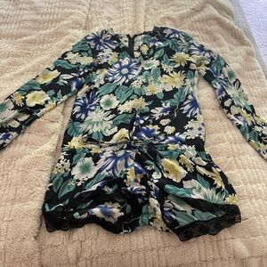 Floral Long Sleeve Romper